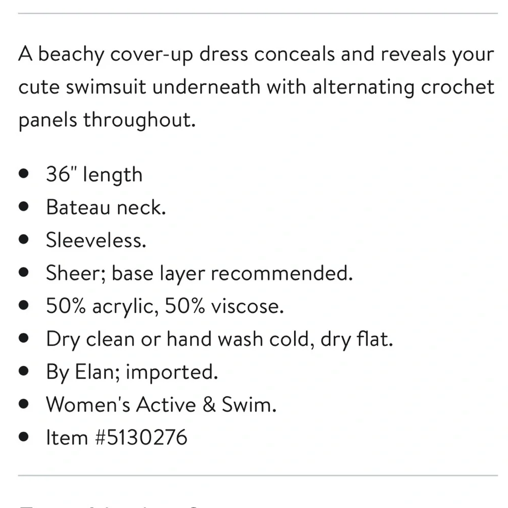 Elan Crochet Inset Cover-Up Dress - Picture 7 of 9